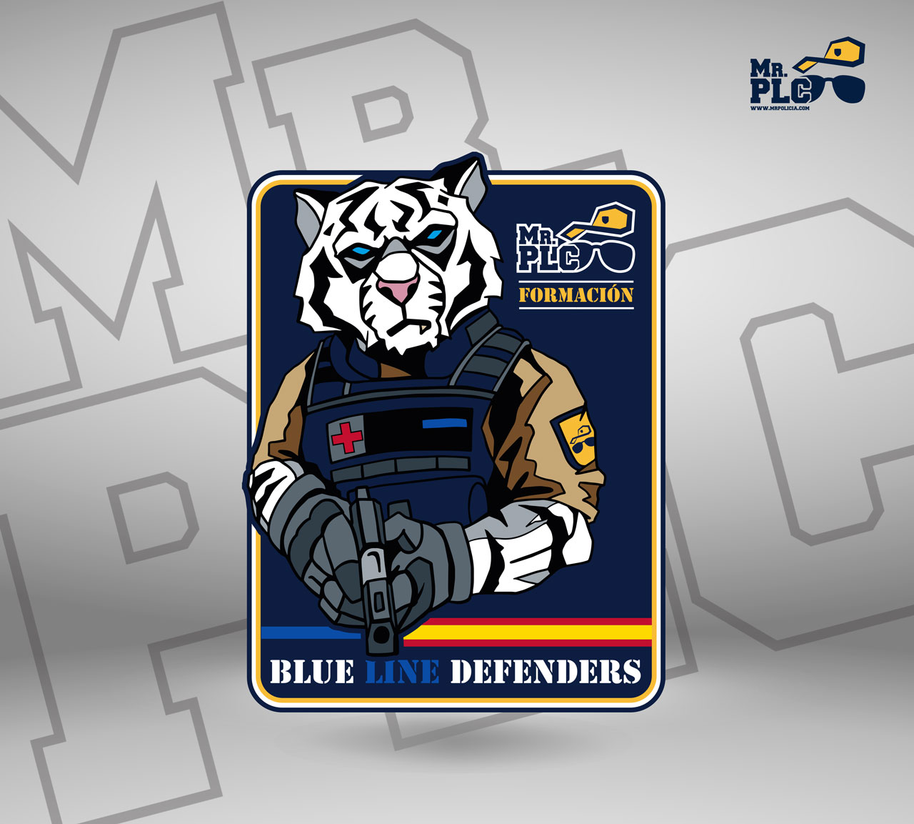 Parche Blue Line Defenders - MrPolicia